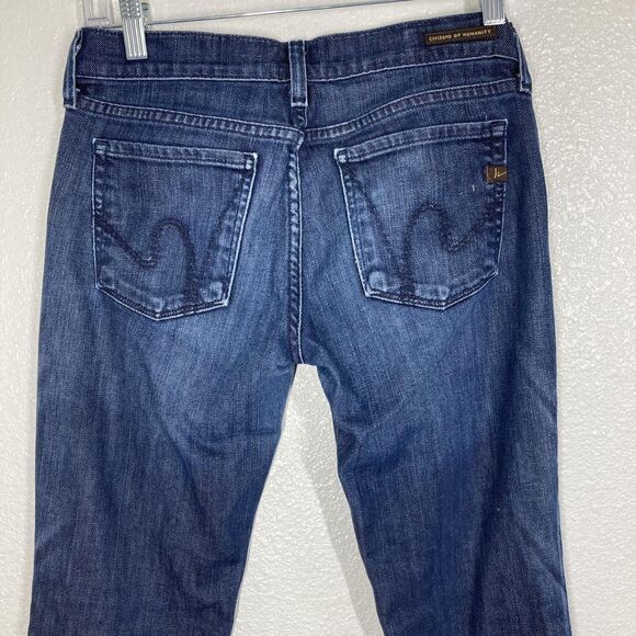 Citizens Of Humanity COH Jeans Womens 27 Blue Dita Petite Bootcut Distressed - Picture 13 of 16